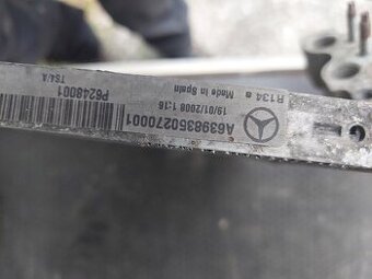 Mercedes Vito w639  chladič klimatizace, přepážka kufr