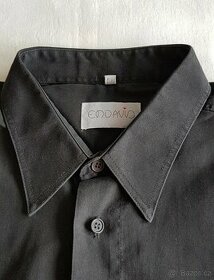 Černá pánská košile - krátký rukáv – E.M.DAVID - 1