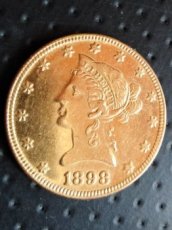 Investiční zlato 21kt - 10$ Liberty Head Gold Eagle 1898 - 1