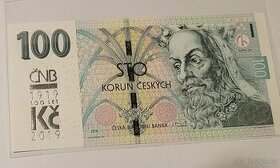 100 Kč s přítiskem ČNB, 2018/2019,SÉRIE M 14