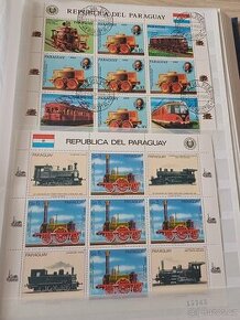 Predám známky - vlaky - Paraguay - 1