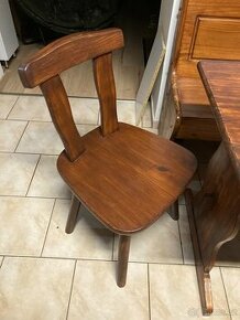 Kuchyňská rohová lavice+stůl+židle(borovice)