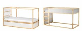 Obustranná postel KURA (IKEA) dřevo