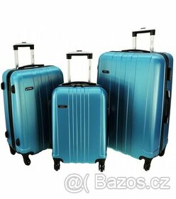 Cestovní kufry skořepinové, sada 3kusů,modrostříbrný