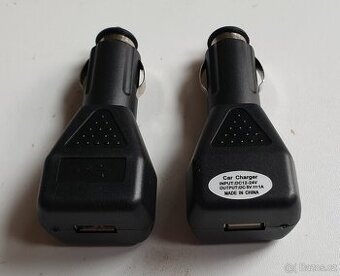 2x universální USB nabíječka do auta 1A funkční