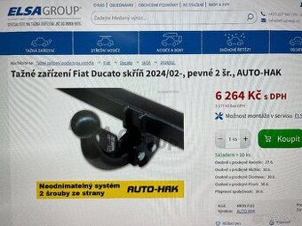 Tažné zařízení auto-hak Fiat ducato nové