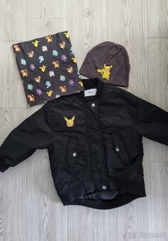 Dětská bunda Pokémon + nákrčník a čepice, vel 122