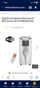 Mobilní klimatizace Rohnson R-885 Genius Wi-Fi