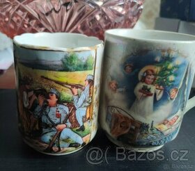 koupím staré hrnečky s vojenskými výjevy, vánoční, a jiné