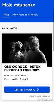 ONE OK ROCK VSTUPENKA