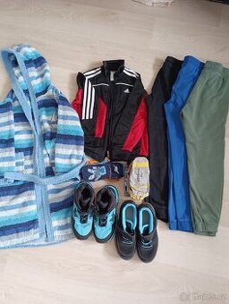 Set oblečení pro kluka 134 + boty