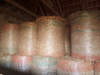 Sláma v biokvalitě v menších kulatých balících