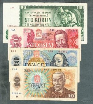 Staré bankovky sestava 1961-1988 - 4 kusy