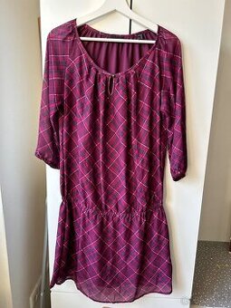 Plisované kostkované šaty Tchibo