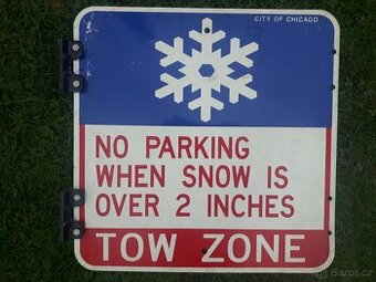 Dopravní značka, tabule, plechová cedule, originál, USA, Chi