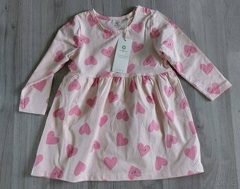 Nové šaty se srdíčky vel. 86 Lindex