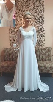 KRÉMOVÉ LEHKÉ SVATEBNÍ ŠATY