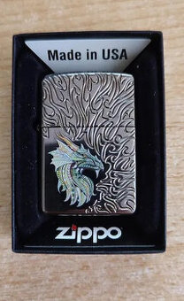 Zippo Armor Case Dragon with Flames