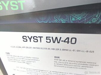 Motorový olej SYST 5W-40
