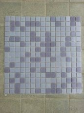 Mozaika, skleněná, šedý mix, rozměr 20x20mm