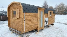 Dřevěný kvadro sauna 4,5 metru