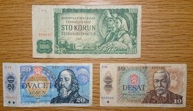 Prodám za 700 Kč všechny bankovky mojí sbírky jako celek.