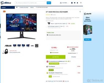 Prodám 27" herní monitor ASUS ROG Strix XG27AQMR