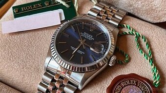 Rolex Datejust 16234 Modrý Sunburst, Bílé Zlato - 1