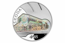 500 Kč 2021 Parní lokomotiva Škoda 498 Albatros PROOF +BK