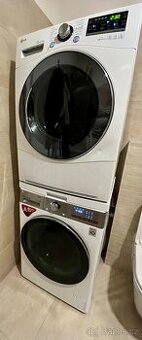 LG pračka + sušička – úsporný set vyšší třídy + mezikus