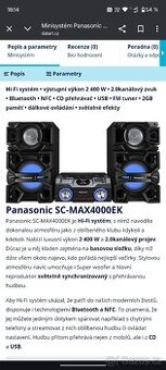 Prodám hifi systém Panasonic 4000