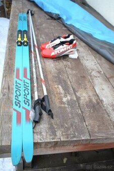 běžky se šupinami 200cm vazko SNS boty Adidas EU 42 hole 170