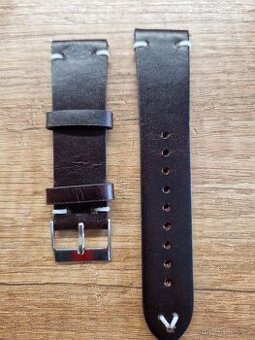 Pánský kožený řemínek na hodinky 22 mm.