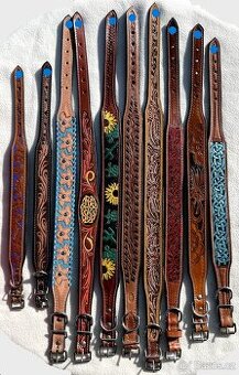 Kožený psí obojek MIX SLEVA