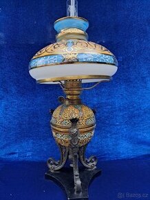 Petrolejová lampa orient. motiv
