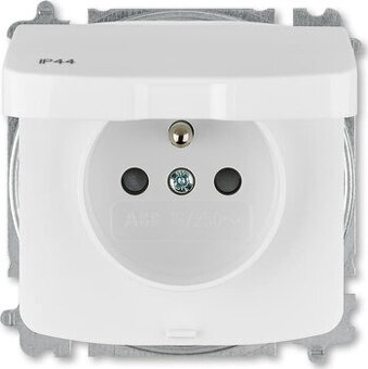 Zásuvka ABB Tango IP44 -bílá- nové