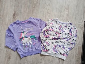 2x dívčí mikina 110/116