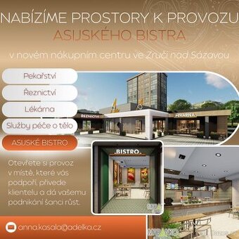 Prostor k provozu asijského bistra