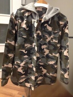 Letní maskáčová bunda s kapucí, vel. S-M