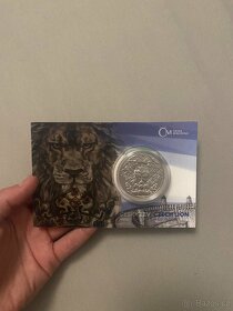 Stříbrná dvouuncová investiční mince Český lev 2023 stand čí