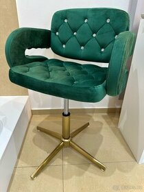 Židle / křeslo otočné, zelené, výškově nastavitelné