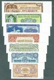 Staré bankovky KOMPLET sestava 1953 bezvadný stav