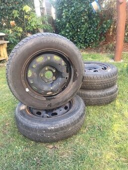 8ks Plechové disky 5x100 s pneu 165/70 R14 - 1
