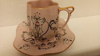 růžový porcelán - secese