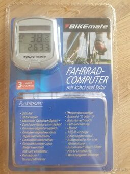 Cyklocomputer tachometr BIKEmate se solárním panelem kabeláž