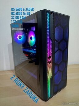 ☑️Herní PC RYZEN 5 5600X,RX 6800 16GB,32 GB RAM,1 TB SSD