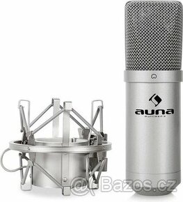 Prodám stříbrný mikrofon Auna MIC-900b k počítači + rameno