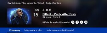 Vstupenky Pitbull Praha