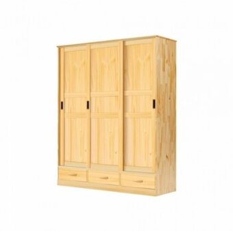 Dřevěná skříň 3dveřová ONIX posuvné dveře