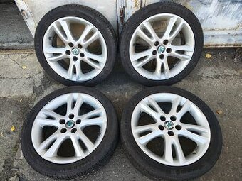 16"letní alu sada Atria 5x100 origo Škoda Fabia 2 Roomster
